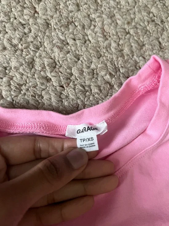 garage women's baby pink baby tee - Picture 4 of 4